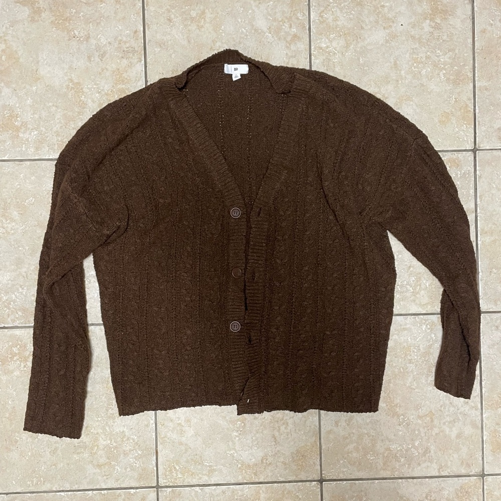 Brown Knit Cardigan